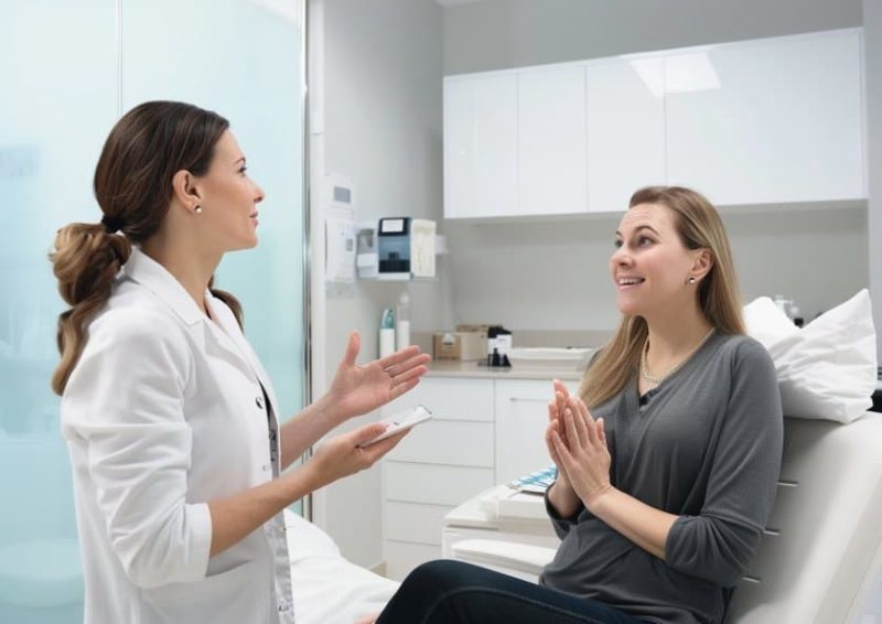 Botox Murfreesboro - an american woman patient talking to a medical professional